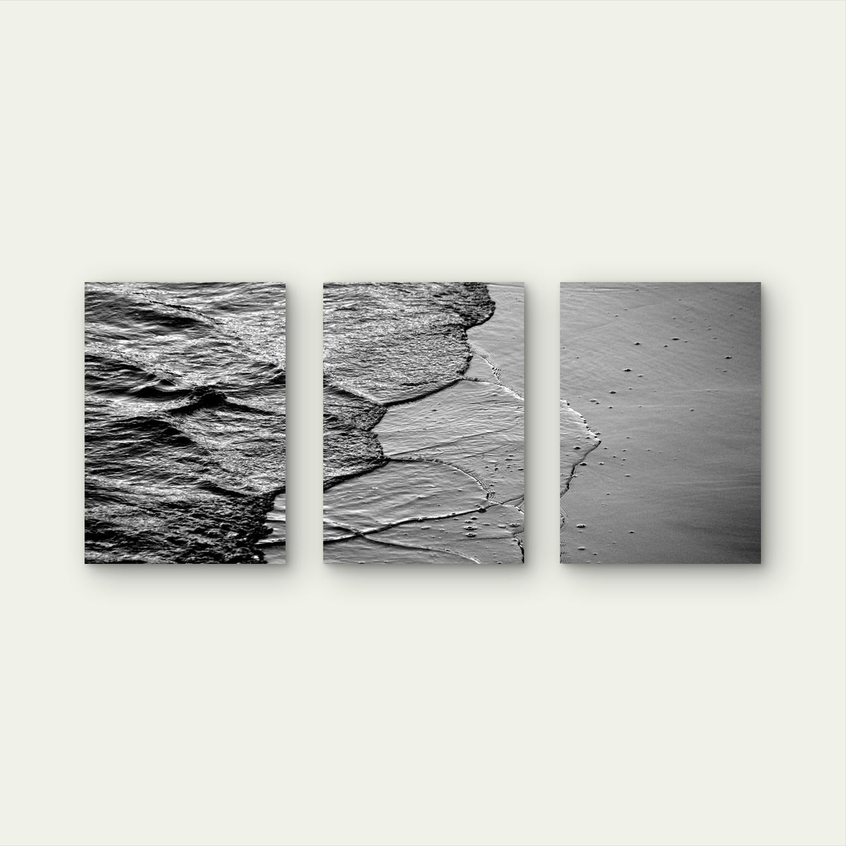 3pcs Ocean Wave Beach Sea Sand Coast View Wall Art Set Canvas Framed 50x70cm - High Quality Print 100% Australian Made Wall Canvas Ready to Hang