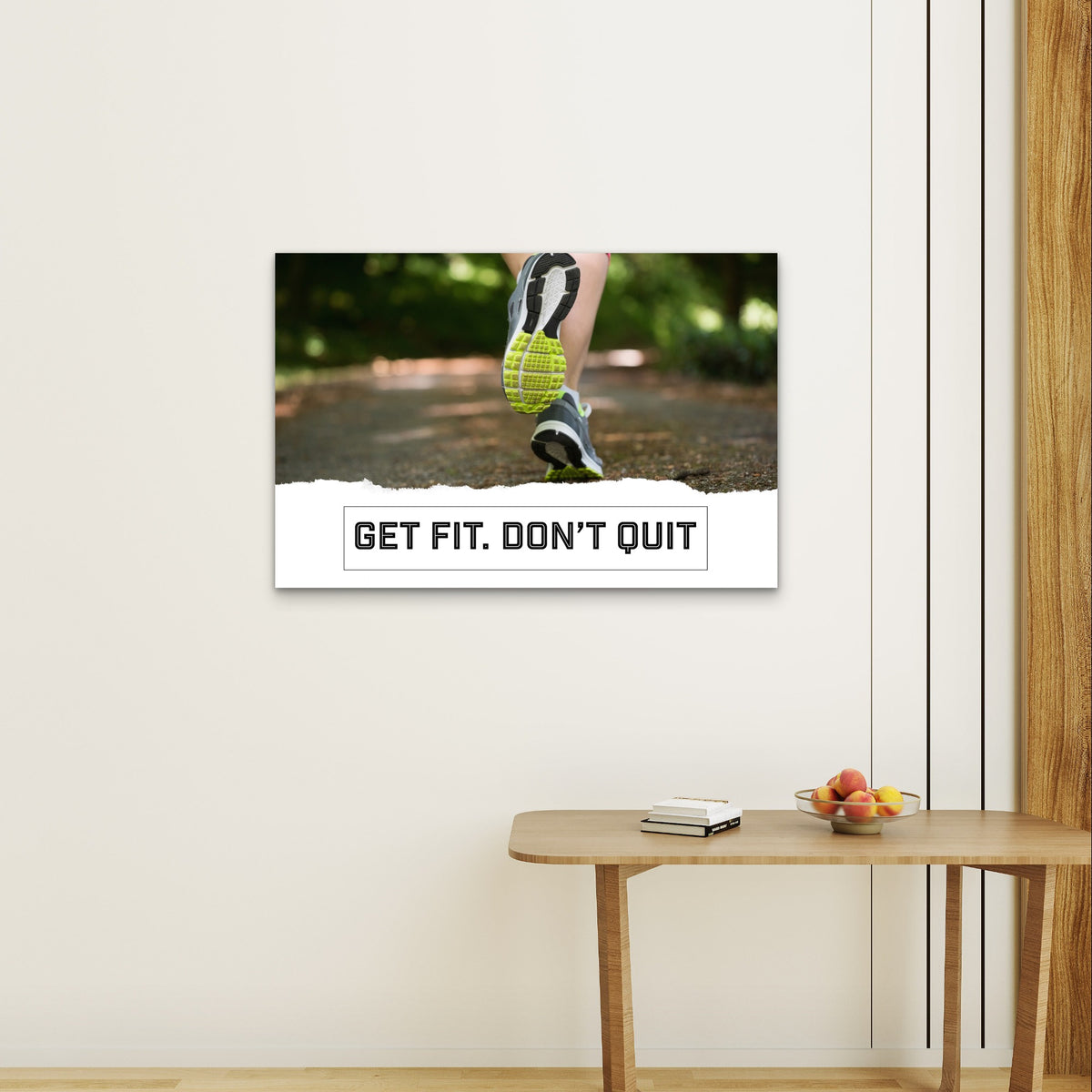 Get Fit Don't Quit Running Quote Poster 5mm Plastic Ready to Hang 90x60cm