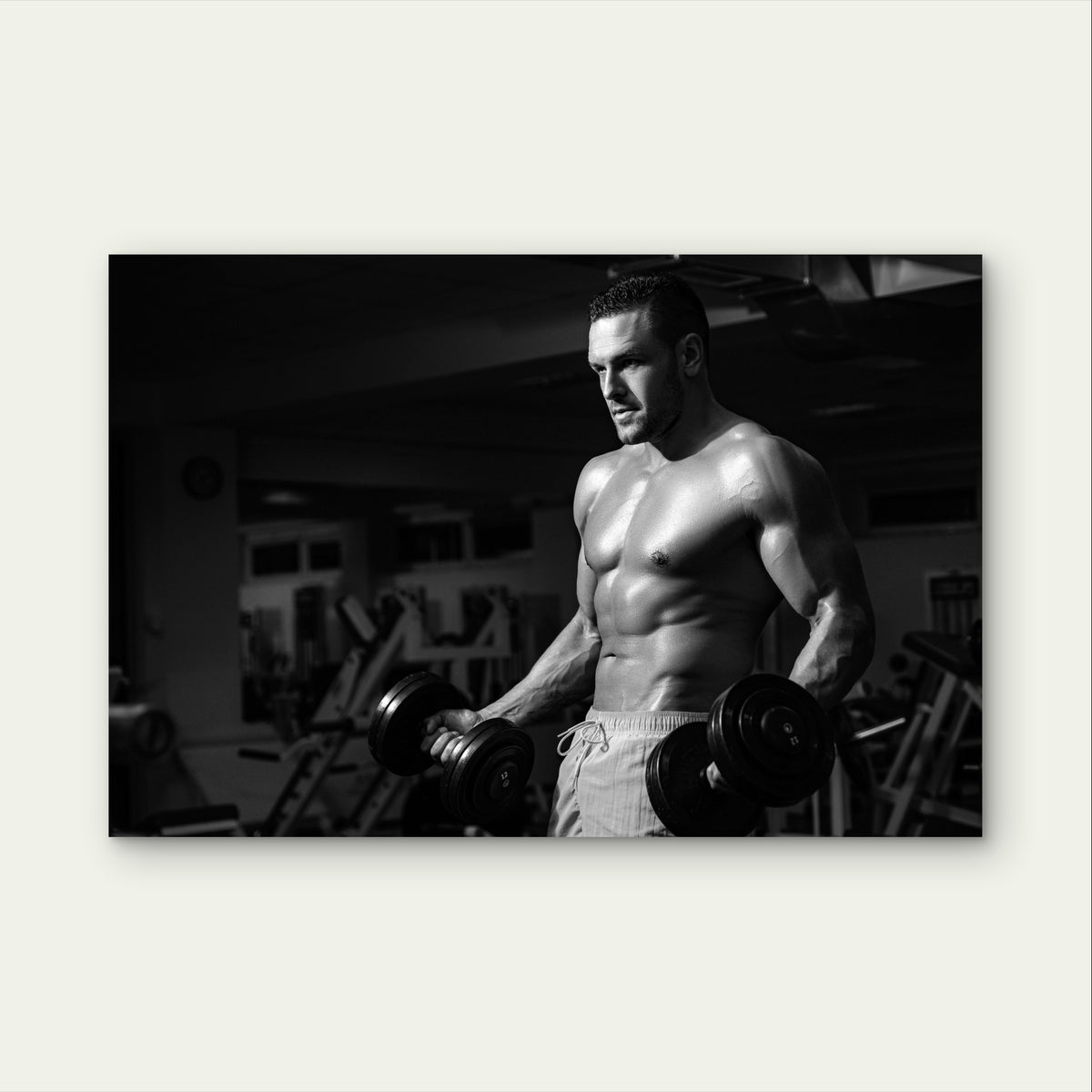 Fitness Workout Saying Typography Sign 5mm Plastic Ready to Hang 90x60cm