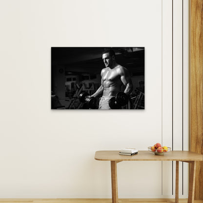 Fitness Workout Saying Typography Sign 5mm Plastic Ready to Hang 90x60cm