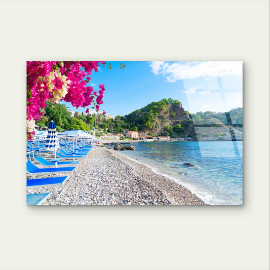 Mediterranean Ocean Beach Bay Coast Acrylic Glass Printing Wall Art Australian Made Quality