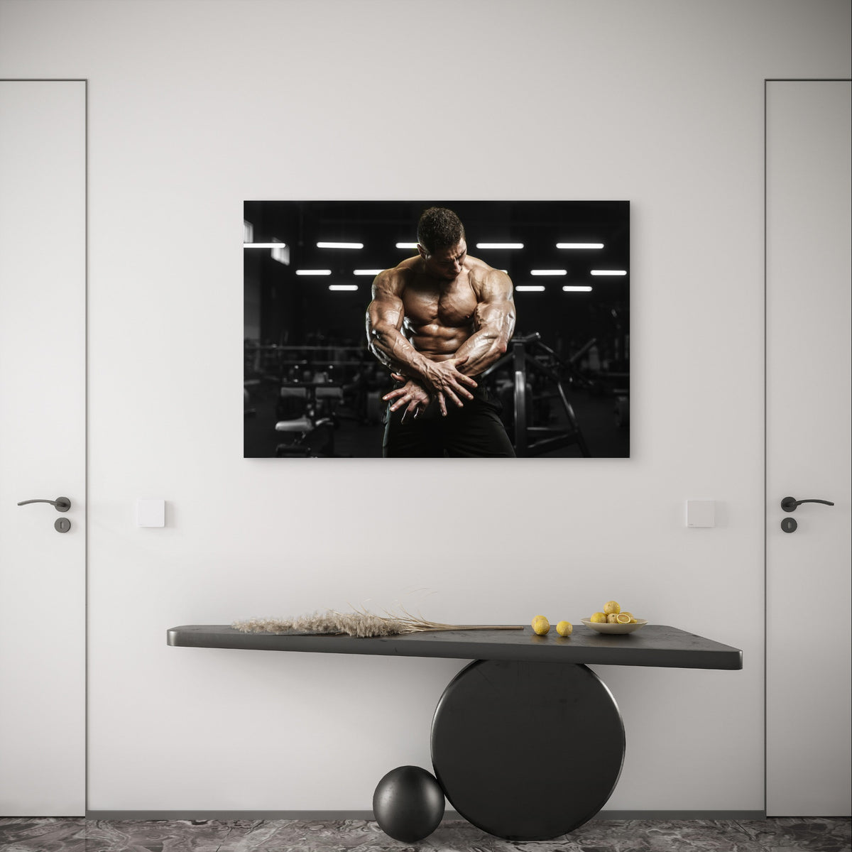 Male Bodybuilder Muscle Physique Print 5mm Plastic Poster Ready to Hang 90x60cm