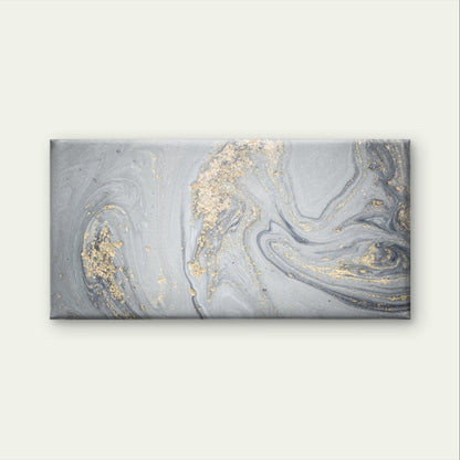 Gray Marble Liquid Ink Gold Swirl Wall Art Canvas Office Home Framed 120x60cm