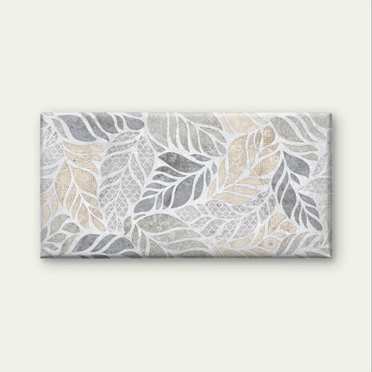 Grey Beige Tropical Leaf Botanical Wall Art Canvas Office Home Framed 120x60cm