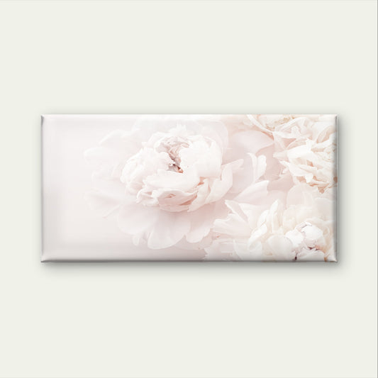 Blush Pink Peony Flower Petals Soft Wall Art Canvas Office Home Framed 120x60cm