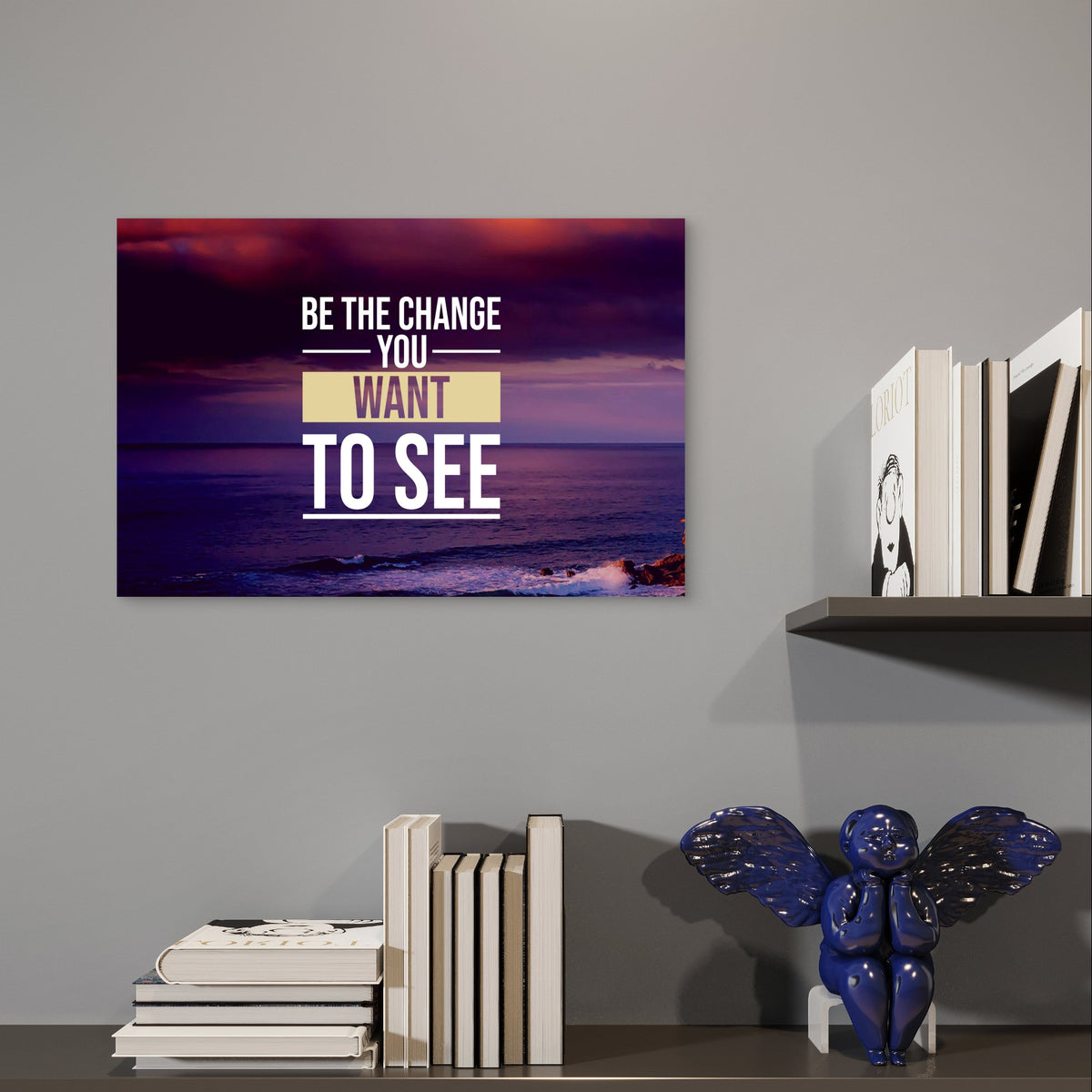Inspirational Quote Seascape Coastal 5mm Plastic Poster Ready to Hang 90x60cm