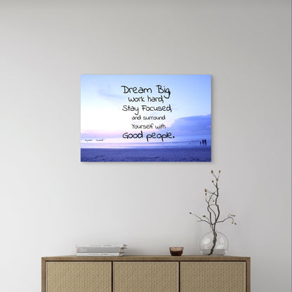 Motivational Quote Work Hard Stay Sea 5mm Plastic Poster Ready to Hang 90x60cm