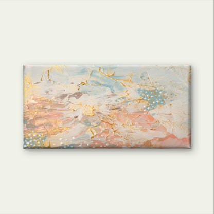 Modern Abstract Pastel Pink Blue Wall Art Canvas Office Home Framed 120x60cm