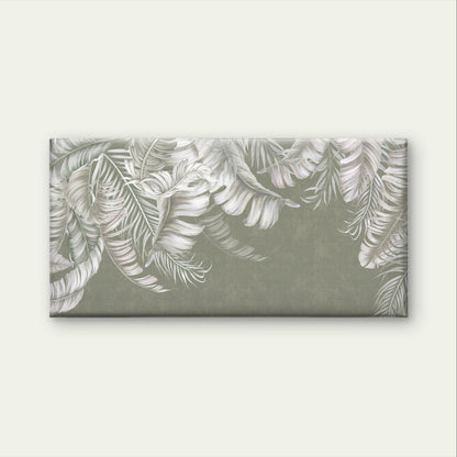 Botanical Monstera Frond Foliage Wall Art Canvas Office Home Framed 120x60cm