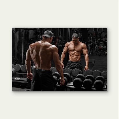 Bodybuilding Back Abs Workout Pic 5mm Plastic Poster Ready to Hang 90x60cm