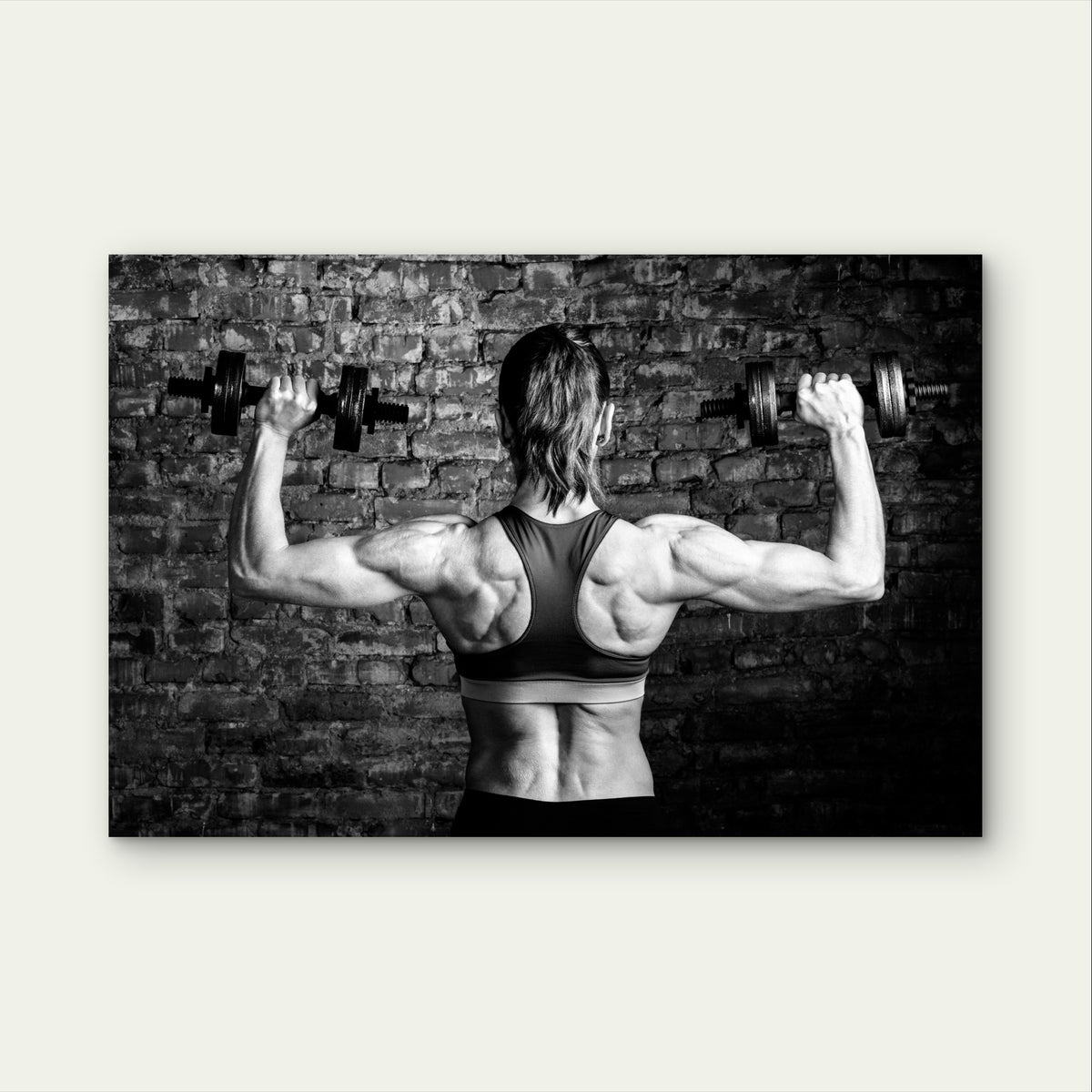 Female Bodybuilding Shoulder Back 5mm Plastic Poster Ready to Hang 90x60cm