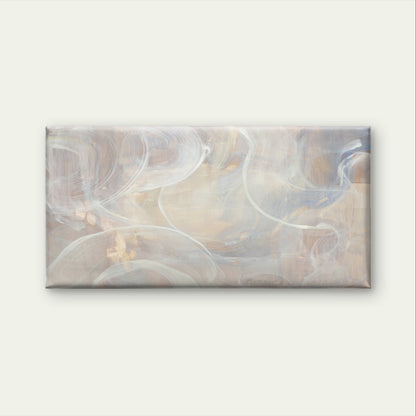 Abstract Beige Cream Marble Wave Wall Art Canvas Office Home Framed 120x60cm