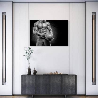 Strong Male Torso Gym Workout Mix 5mm Plastic Poster Ready to Hang 90x60cm