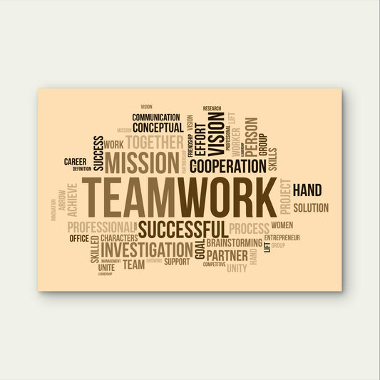 Office Mission Vision Typography Motivation 5mm Plastic Poster Ready to Hang 90X60cm