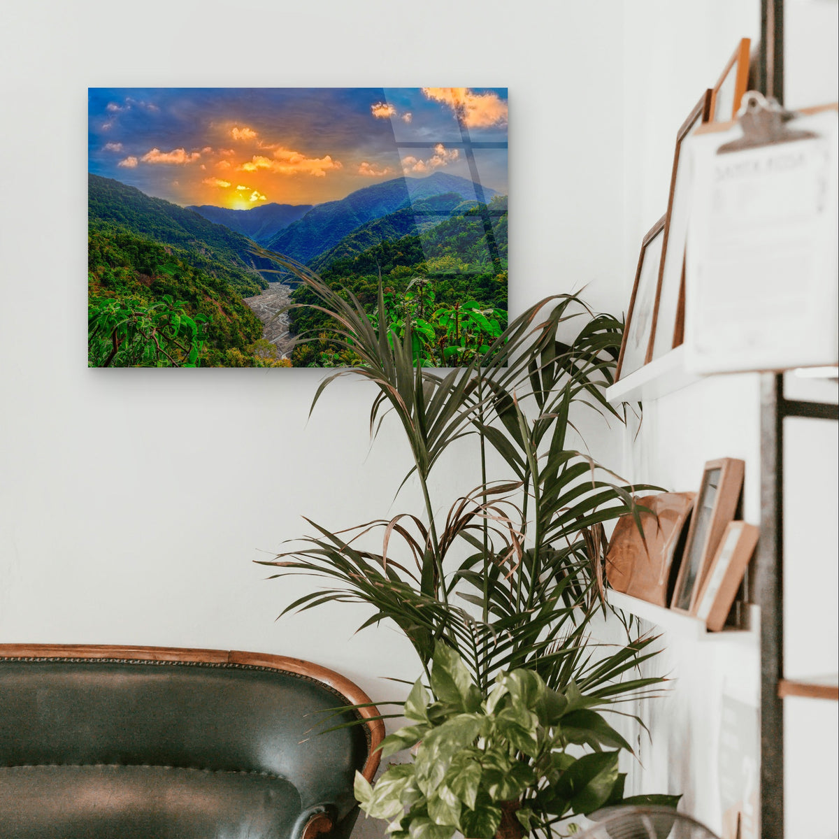 Mountain Sunrise Sky Valley Forest Acrylic Glass Printing Wall Art Australian Made Quality
