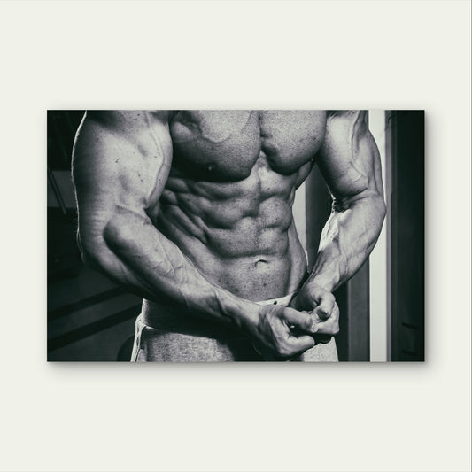 Gym Bodybuilder Abs Muscle Fitness 5mm Plastic Poster Ready to Hang 90x60cm