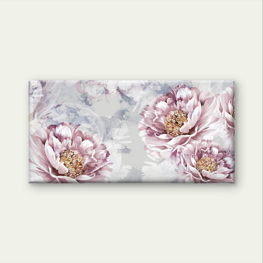 Grand Blush Peony Floral Petal Bush Wall Art Canvas Office Home Framed 120x60cm
