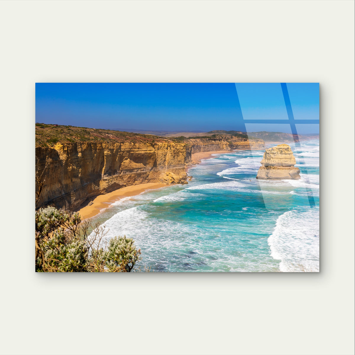 Regal Great Ocean Road Sea Cliff View Acrylic Glass Printing Wall Art Australian Made Quality