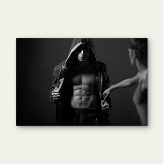 Deluxe Strong Torso Fitness Couple 5mm Plastic Poster Ready to Hang 90x60cm