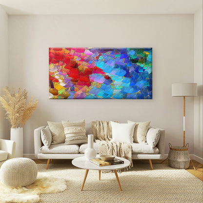 Modern Abstract Rainbow Color Art Wall Art Canvas Office Home Framed 120x60cm