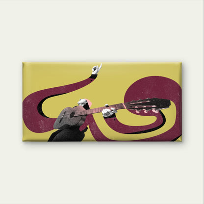 Retro Guitar Player Music Abstract Wall Art Canvas Office Home Framed 120x60cm