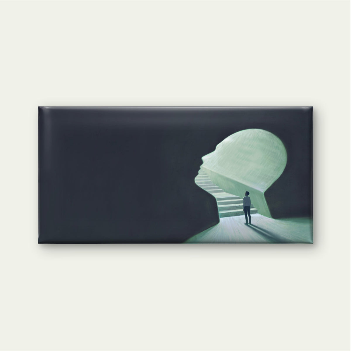 Mind Steps Silhouette Surreal Wall Art Canvas Office Home Framed 120x60cm