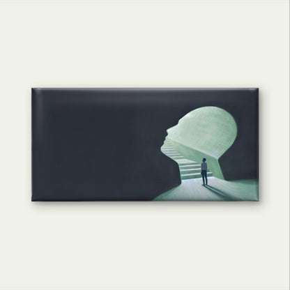 Mind Steps Silhouette Surreal Wall Art Canvas Office Home Framed 120x60cm