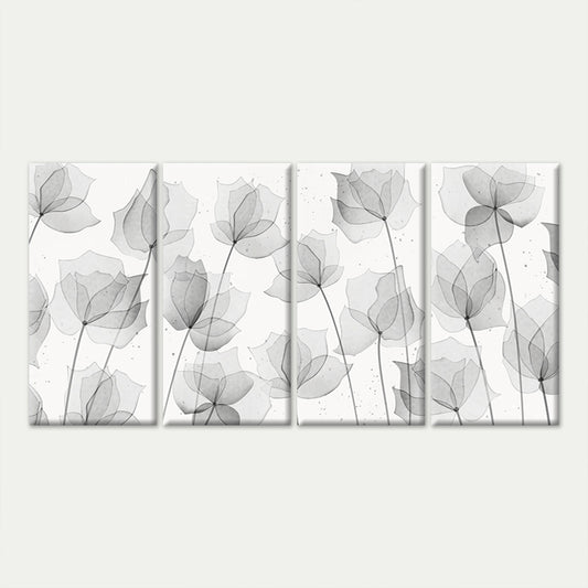 4pcs Abstract Watercolor Smoke Grey Blossom Wall Art Canvas Framed 45x80cm        - High Quality Print 100% Australian Made Wall Canvas Ready to Hang