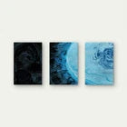 3pcs Blue Marble Paint Fluid Abstract Wall Art Set Canvas Framed 40x60cm - High Quality Print 100% Australian Made Wall Canvas Ready to Hang
