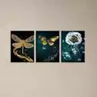 3pcs Enchanting Abstract Golden Butterfly Dandelion Canvas Unframed - High Quality Print 100% Australian Made Wall Canvas