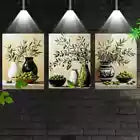 3pcs Charming Olives Branch Still Life Vases Wall Art Canvas Unframed - High Quality Print 100% Australian Made Wall Canvas
