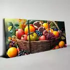 3pcs Charming Fresh Sweet Fruit Basket Kitchen Canvas Unframed - High Quality Print 100% Australian Made Wall Canvas - Bella Home Decor