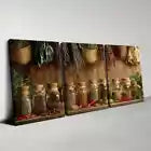3pcs Rustic Touch with Country Spices And Herbs Canvas Unframed - High Quality Print 100% Australian Made Wall Canvas