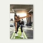 Woman Kettlebell Single Deadlift 5mm thick Plastic Poster Ready to Hang 90x60cm