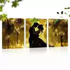 3pcs Enchanting Golden Beautiful Couple Canvas Unframed - High Quality Print 100% Australian Made Wall Canvas