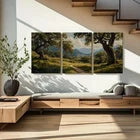 3pcs  Serene Mountain & Forest Landscape  Wall Art Set Canvas Framed 40x60cm - High Quality Print 100% Australian Made Wall Canvas Ready to Hang - Bella Home Decor