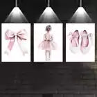 3pcs Elegant Dancer Shoes With Bows Canvas Unframed - High Quality Print 100% Australian Made Wall Canvas