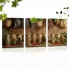 3pcs Rustic Touch with Country Spices And Herbs Canvas Unframed - High Quality Print 100% Australian Made Wall Canvas
