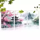3pcs Traditional Chinese Landscape Serene Nature Canvas Unframed - High Quality Print 100% Australian Made Wall Canvas