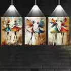 3pcs Charming Vintage Abstract Confident Dancer  Canvas Unframed - High Quality Print 100% Australian Made Wall Canvas - Bella Home Decor