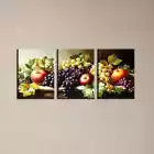 3pcs Rich Fruits Apples Grapes Modern Design Wall Art Canvas Unframed - High Quality Print 100% Australian Made Wall Canvas