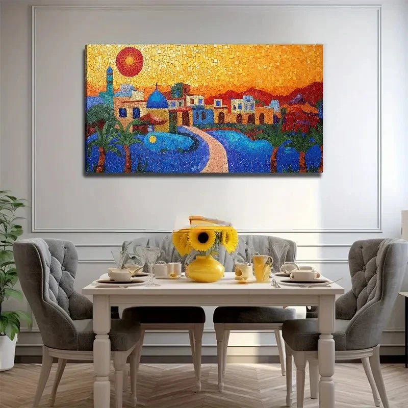 Color Rural Scene Picture Wall Art Canvas Office Home Room Framed 120x60cm