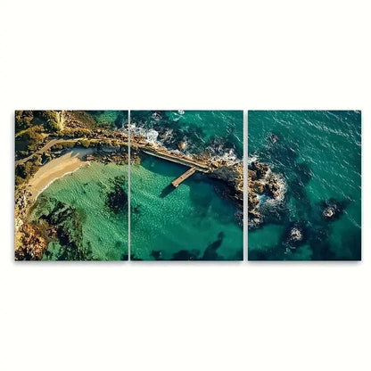 3pcs Mornington Peninsula Travel Print Australia Wall Art Set Canvas Framed 40x60cm - High Quality Print 100% Australian Made Wall Canvas Ready to Hang