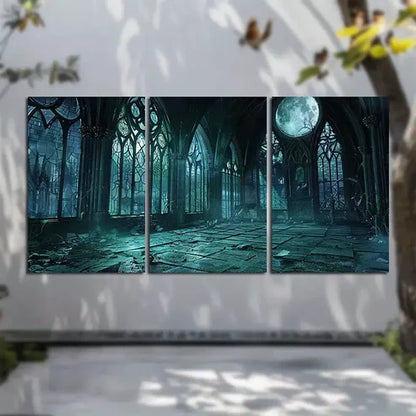 3pcs Gothic Backdrop with Dark Art Set Canvas Unframed - High Quality Print 100% Australian Made Wall Canvas