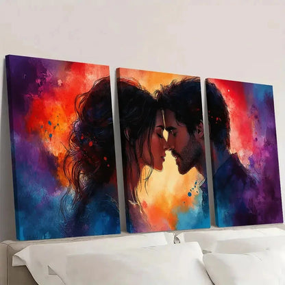 3pcs Romantic Couple Watercolor Canvas Art S   Wall Art Set Canvas Framed 40x60cm - High Quality Print 100% Australian Made Wall Canvas Ready to Hang