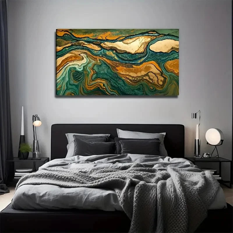 Abstract Texture Conference Wall Art Canvas Office Home Room Framed 120x60cm