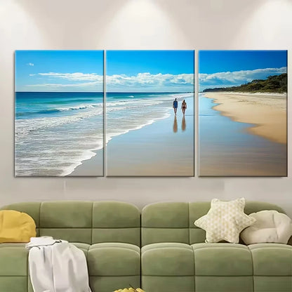 3pcs Four Mile Beach Travel Print Metal Print Ready to Hang Art - Bella Home Decor