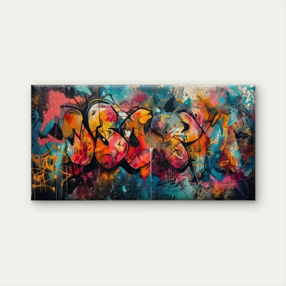 Abstract Spray Paint Mural Wall Art Canvas Office Home Room Framed 120x60cm