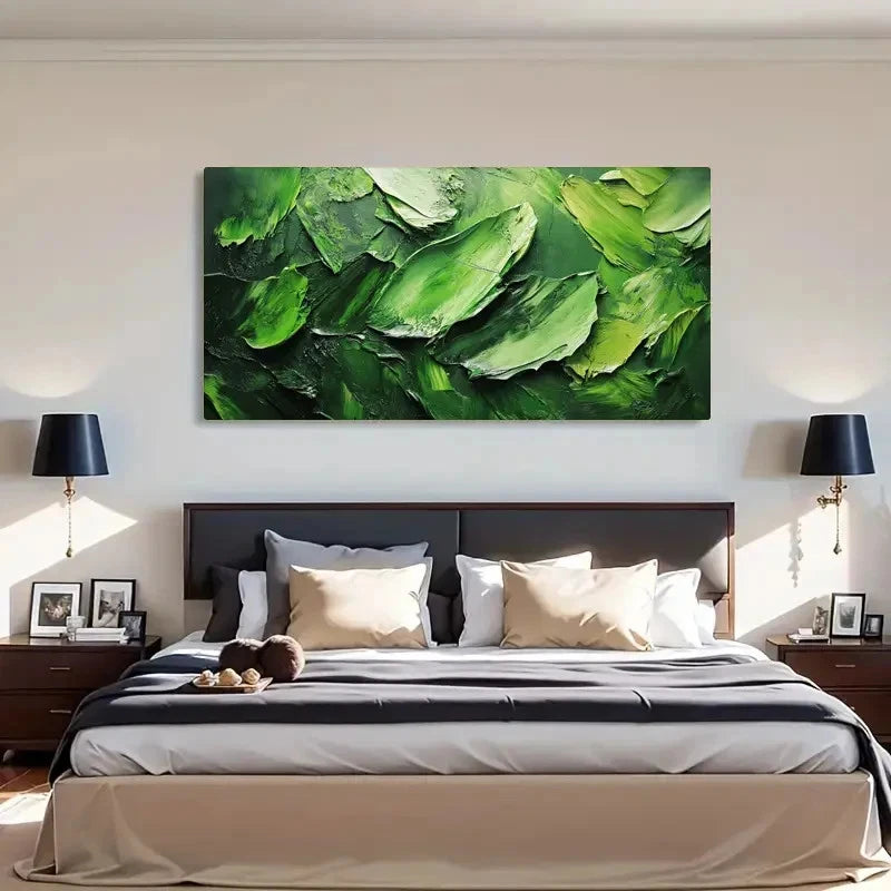 Swirling Brushstrokes Floral Wall Art Canvas Office Home Room Framed 120x60cm - Bella Home Decor
