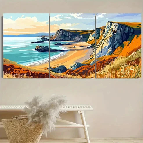 3pcs Peninsula Travel Poster Art Wall Art Set Canvas Unframed - High Quality Print 100% Australian Made Wall Canvas - Bella Home Decor